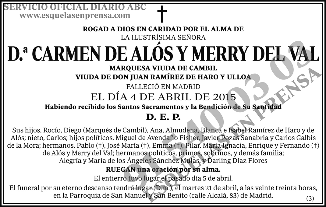 Carmen de Alós y Merry del Val